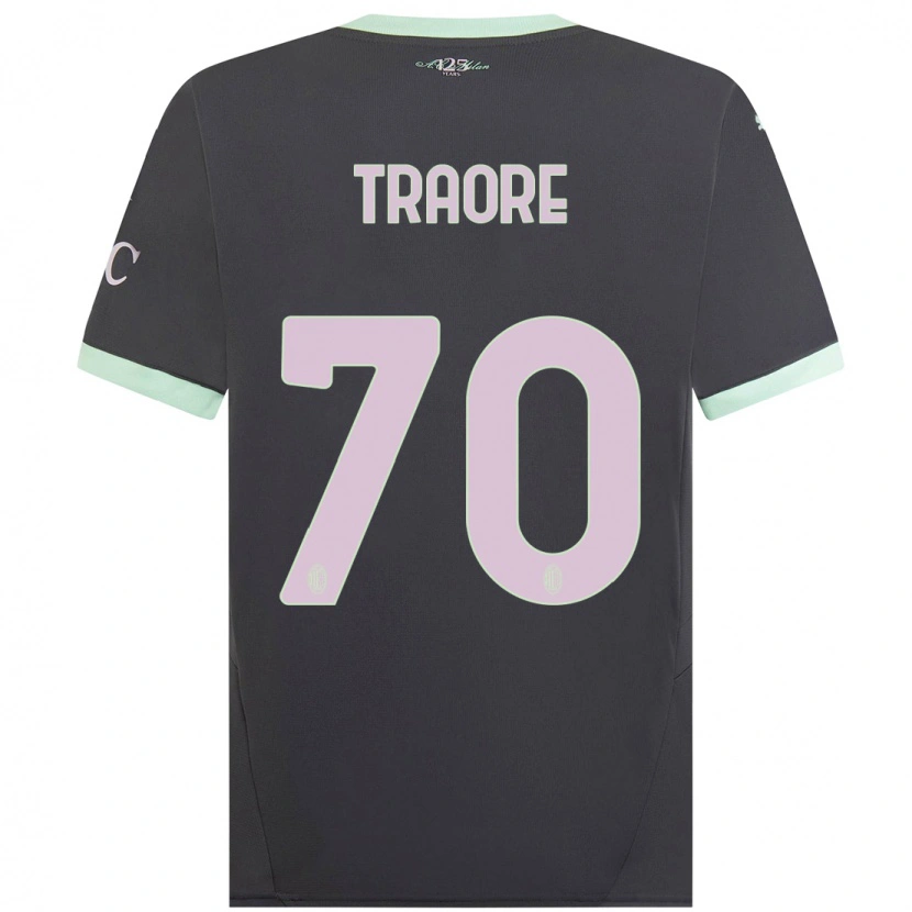 Danxen Enfant Maillot Chaka Traorè #70 Gris Troisieme 2024/25 T-Shirt