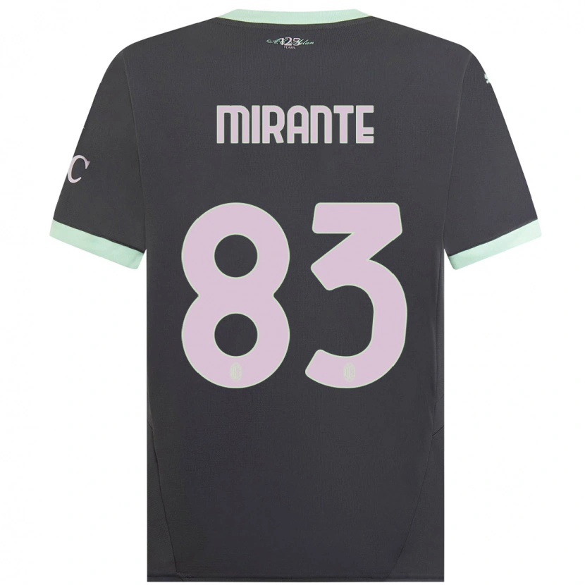 Danxen Enfant Maillot Antonio Mirante #83 Gris Troisieme 2024/25 T-Shirt