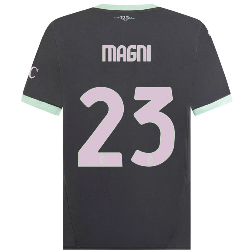 Danxen Enfant Maillot Vittorio Magni #23 Gris Troisieme 2024/25 T-Shirt