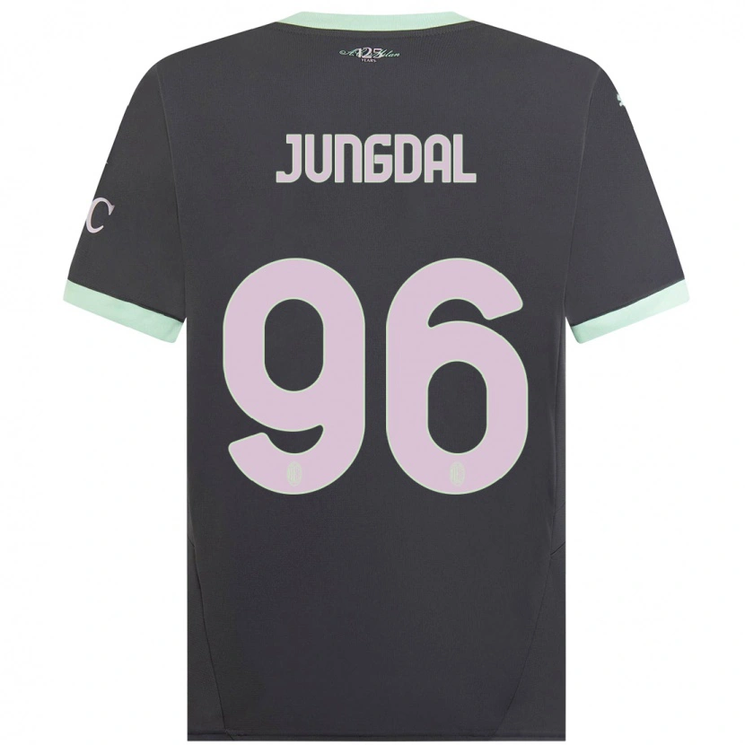 Danxen Enfant Maillot Andreas Jungdal #96 Gris Troisieme 2024/25 T-Shirt