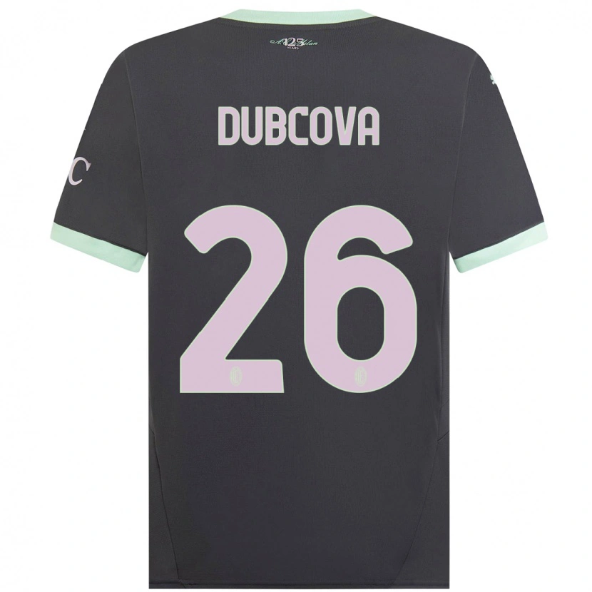 Danxen Enfant Maillot Michaela Dubcova #26 Gris Troisieme 2024/25 T-Shirt