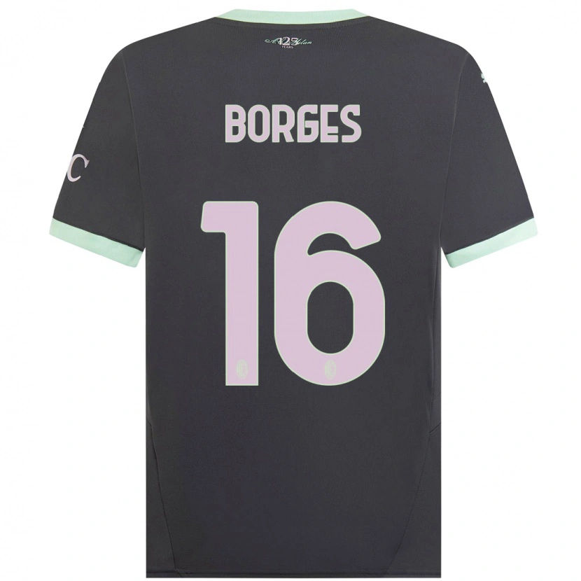 Danxen Enfant Maillot Lenny Borges #16 Gris Troisieme 2024/25 T-Shirt