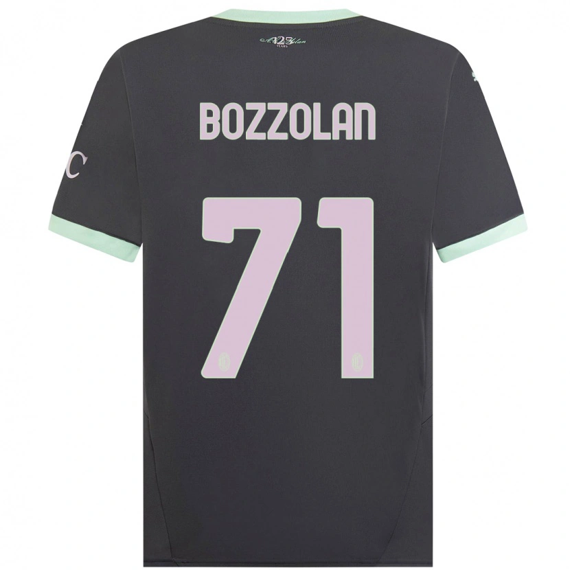 Danxen Enfant Maillot Andrea Bozzolan #71 Gris Troisieme 2024/25 T-Shirt