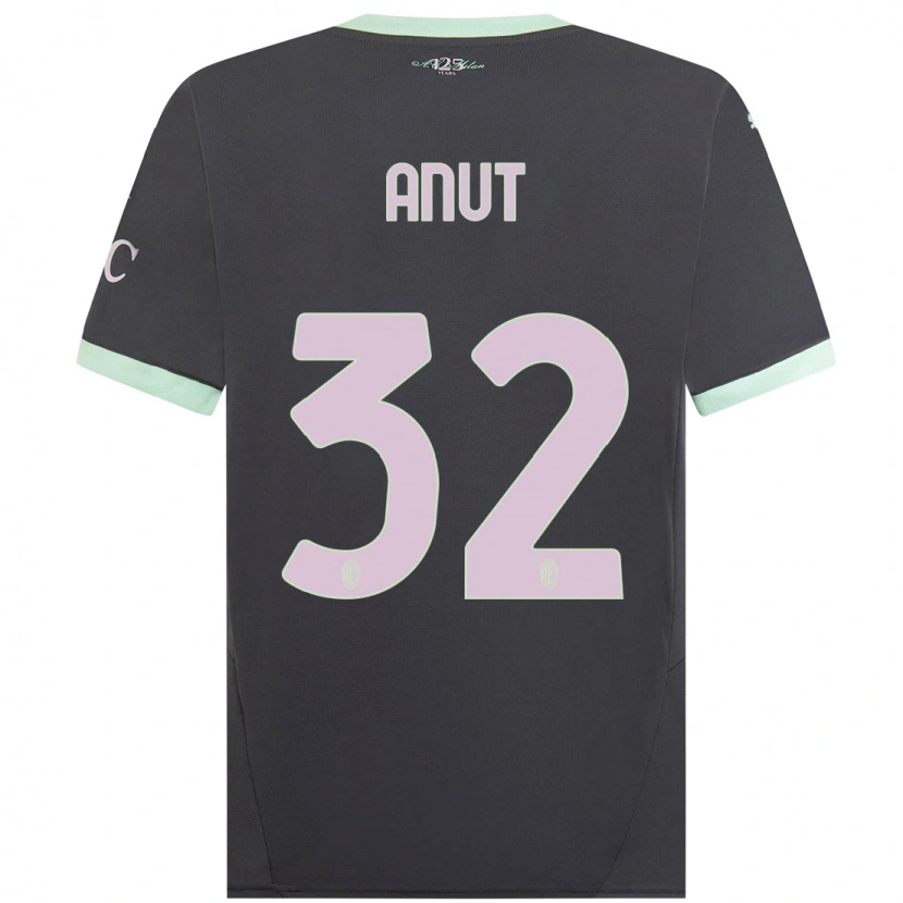 Danxen Enfant Maillot Niccolo Anut #32 Gris Troisieme 2024/25 T-Shirt