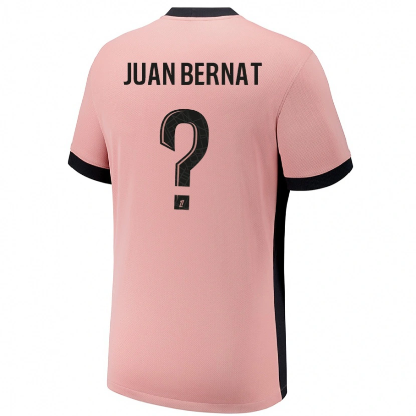 Danxen Enfant Maillot Juan Bernat #0 Rouille Rose Troisieme 2024/25 T-Shirt