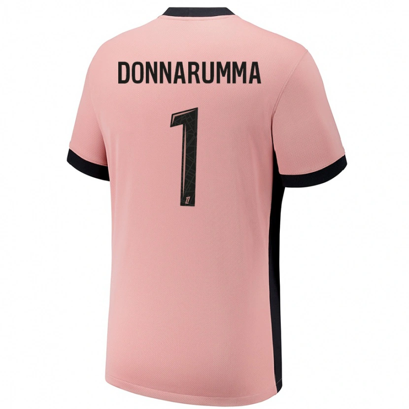 Danxen Enfant Maillot Gianluigi Donnarumma #1 Rouille Rose Troisieme 2024/25 T-Shirt