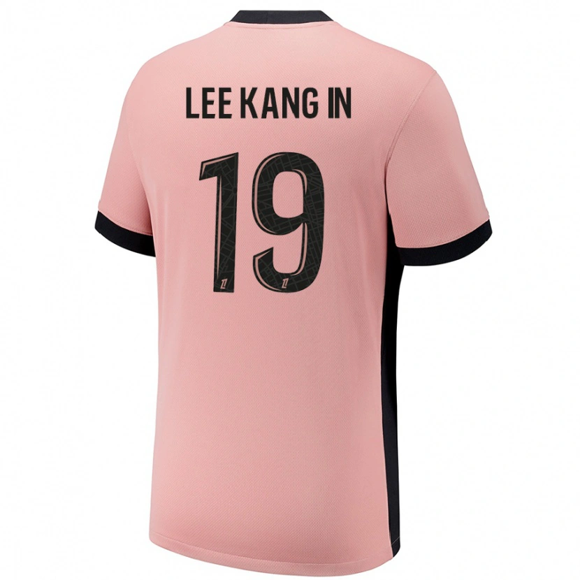 Danxen Enfant Maillot Kang-In Lee #19 Rouille Rose Troisieme 2024/25 T-Shirt