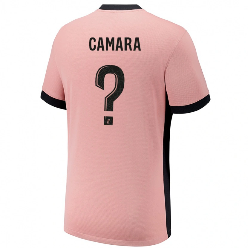 Danxen Enfant Maillot Oumar Camara #0 Rouille Rose Troisieme 2024/25 T-Shirt