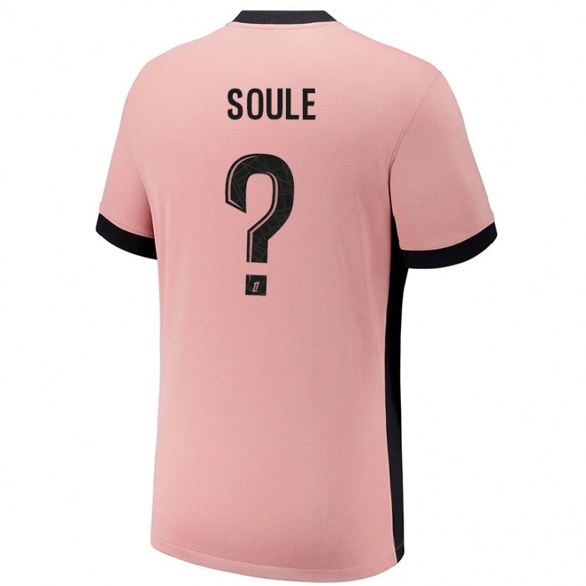 Danxen Enfant Maillot Chams Soule #0 Rouille Rose Troisieme 2024/25 T-Shirt