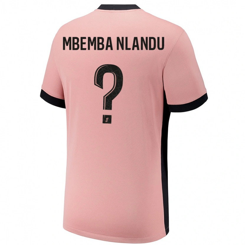 Danxen Enfant Maillot Emmanuel Mbemba Nlandu #0 Rouille Rose Troisieme 2024/25 T-Shirt