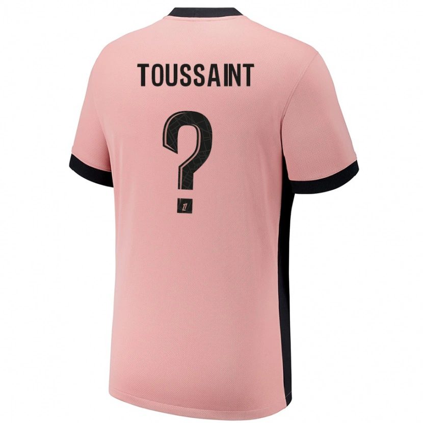 Danxen Enfant Maillot Océane Toussaint #0 Rouille Rose Troisieme 2024/25 T-Shirt