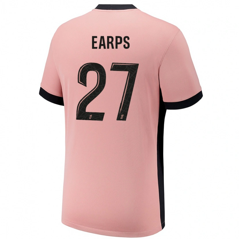 Danxen Enfant Maillot Mary Earps #27 Rouille Rose Troisieme 2024/25 T-Shirt