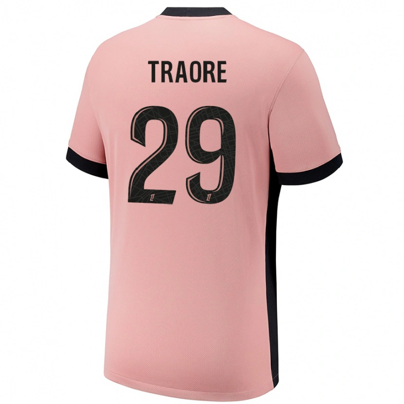 Danxen Enfant Maillot Manssita Traoré #29 Rouille Rose Troisieme 2024/25 T-Shirt