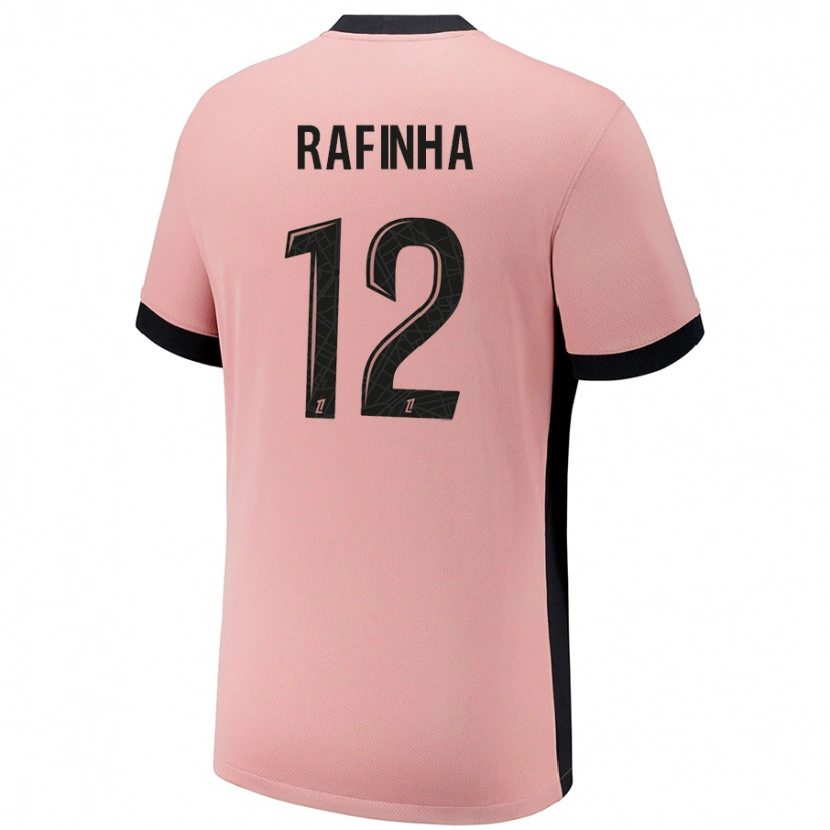 Danxen Enfant Maillot Rafinha #12 Rouille Rose Troisieme 2024/25 T-Shirt