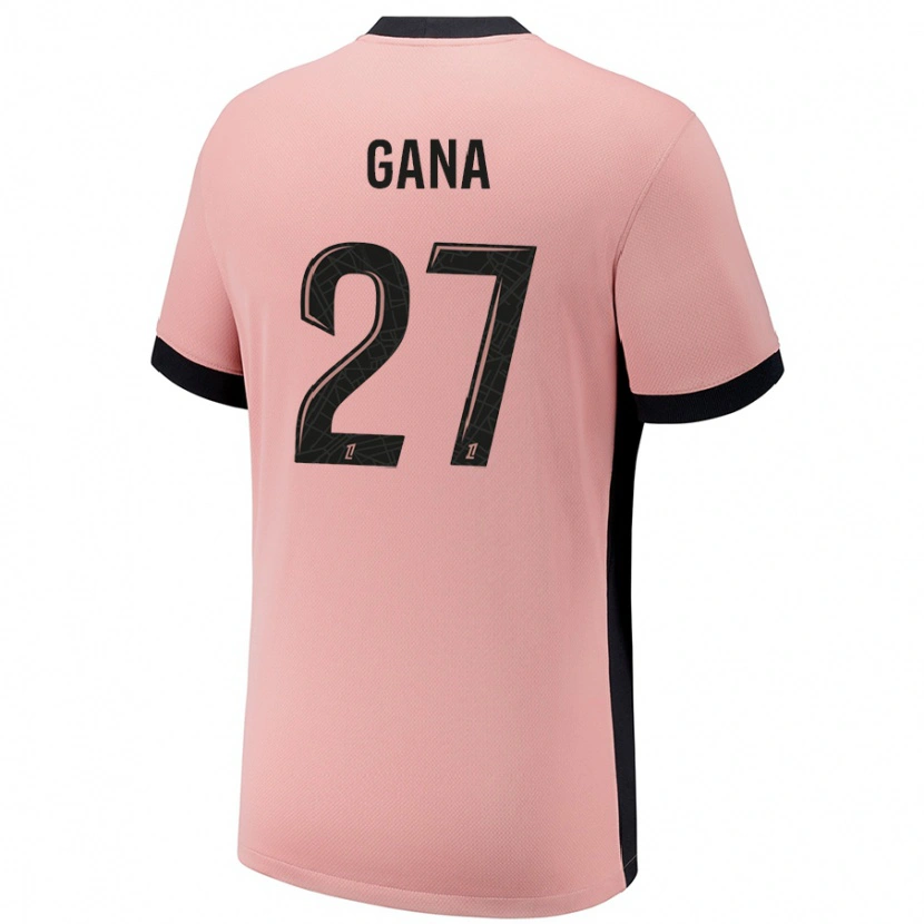 Danxen Enfant Maillot Idrissa Gana Gueye #27 Rouille Rose Troisieme 2024/25 T-Shirt