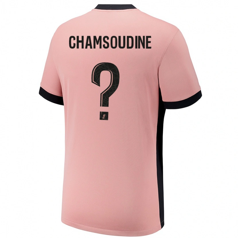 Danxen Enfant Maillot Hanna'a Chamsoudine #0 Rouille Rose Troisieme 2024/25 T-Shirt