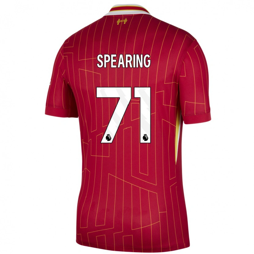 Danxen Homme Maillot Jay Spearing #71 Rouge Jaune Blanc Tenues Domicile 2024/25 T-Shirt