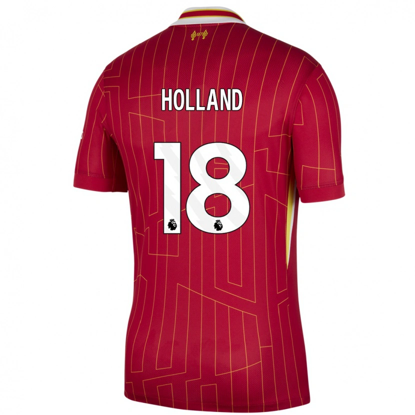 Danxen Homme Maillot Ceri Holland #18 Rouge Jaune Blanc Tenues Domicile 2024/25 T-Shirt