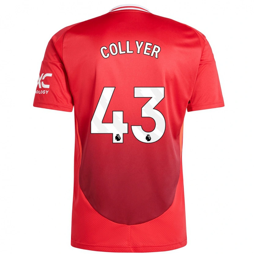 Danxen Homme Maillot Toby Collyer #43 Rouge Vif Tenues Domicile 2024/25 T-Shirt