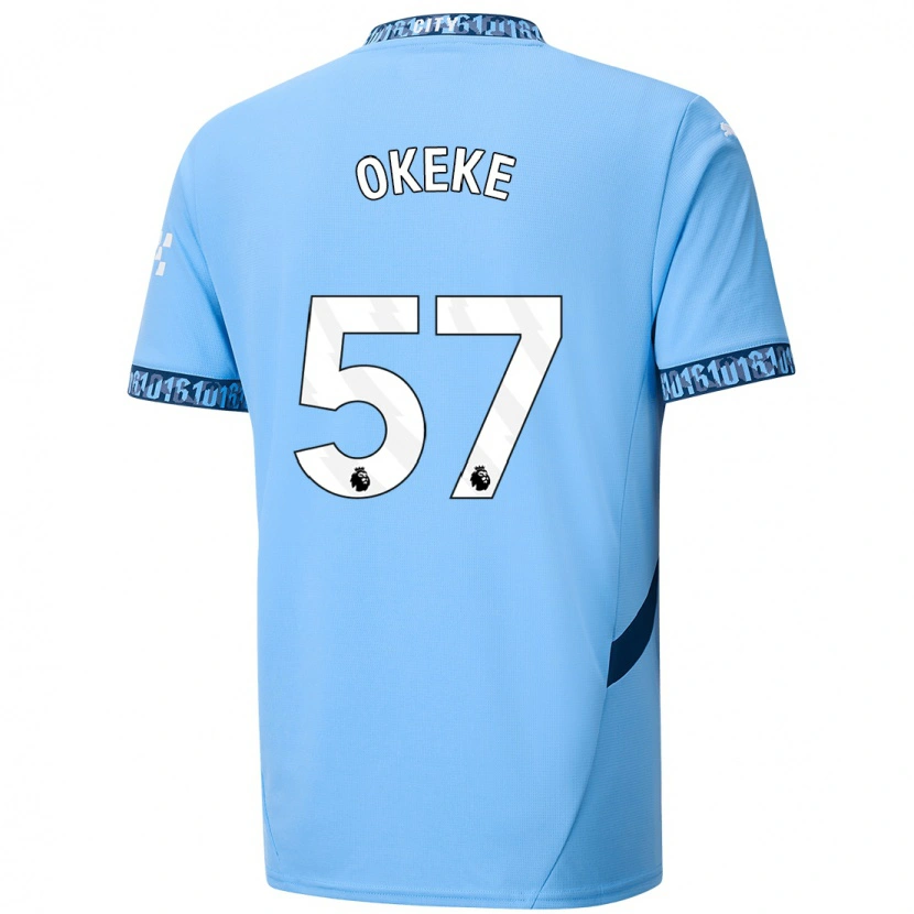 Danxen Homme Maillot Michael Okeke #57 Bleu Marine Tenues Domicile 2024/25 T-Shirt