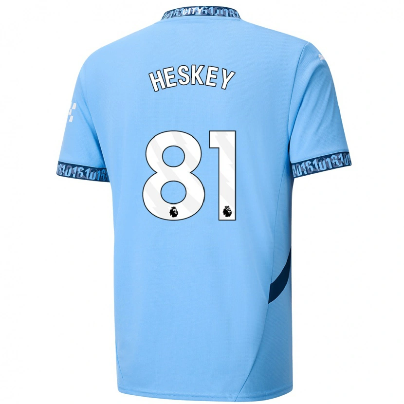 Danxen Homme Maillot Jaden Heskey #81 Bleu Marine Tenues Domicile 2024/25 T-Shirt