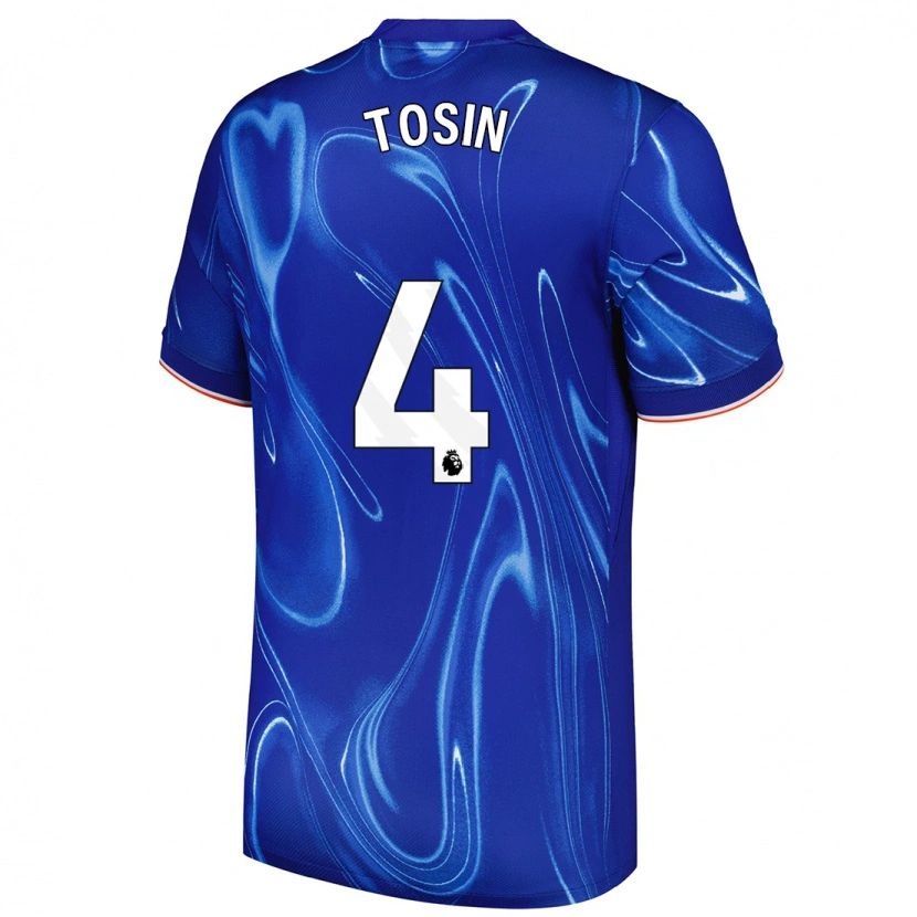 Danxen Homme Maillot Tosin Adarabioyo #4 Bleu Blanc Tenues Domicile 2024/25 T-Shirt