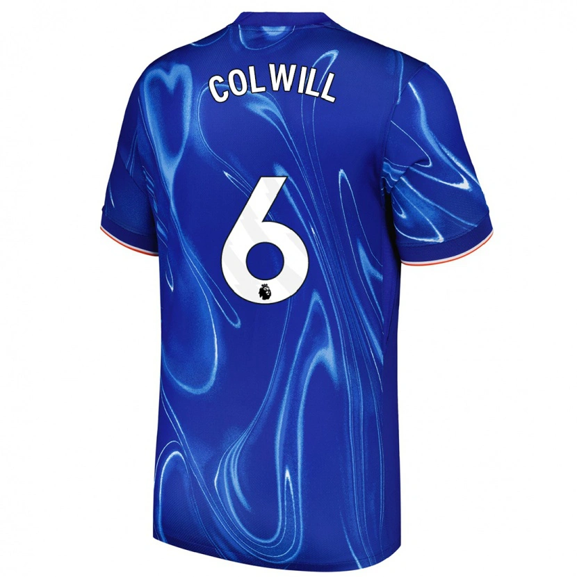 Danxen Homme Maillot Levi Colwill #6 Bleu Blanc Tenues Domicile 2024/25 T-Shirt