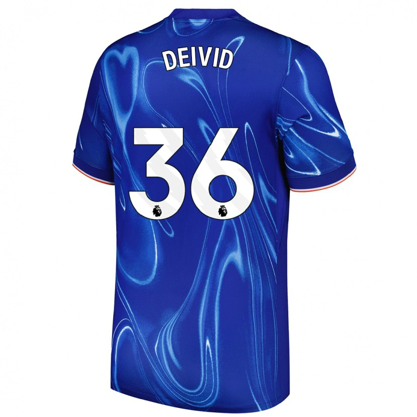 Danxen Homme Maillot Deivid Washington #36 Bleu Blanc Tenues Domicile 2024/25 T-Shirt