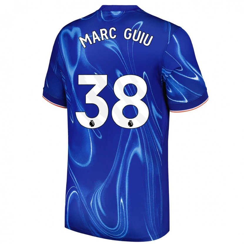 Danxen Homme Maillot Marc Guiu #38 Bleu Blanc Tenues Domicile 2024/25 T-Shirt