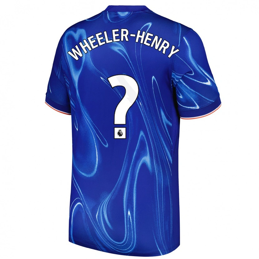 Danxen Homme Maillot Joseph Wheeler-Henry #0 Bleu Blanc Tenues Domicile 2024/25 T-Shirt