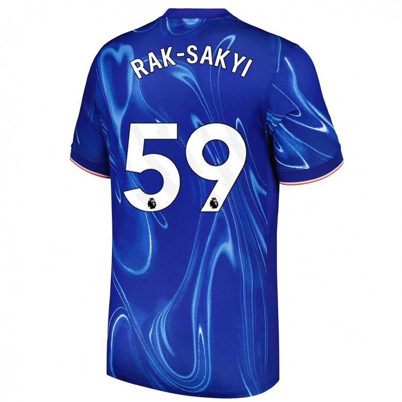 Danxen Homme Maillot Sam Rak-Sakyi #59 Bleu Blanc Tenues Domicile 2024/25 T-Shirt