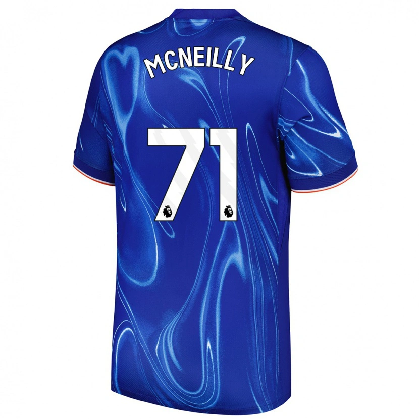 Danxen Homme Maillot Donnell Mcneilly #71 Bleu Blanc Tenues Domicile 2024/25 T-Shirt