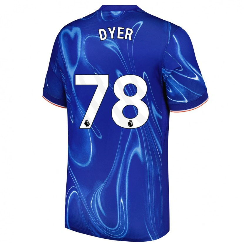 Danxen Homme Maillot Kiano Dyer #78 Bleu Blanc Tenues Domicile 2024/25 T-Shirt