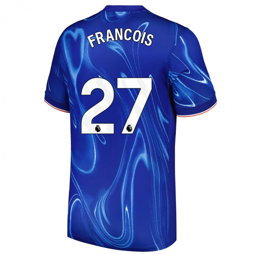 Danxen Homme Maillot Oriane Jean-François #27 Bleu Blanc Tenues Domicile 2024/25 T-Shirt