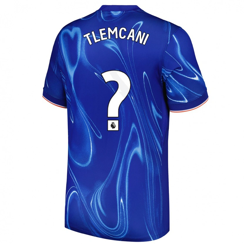 Danxen Homme Maillot Sami Tlemcani #0 Bleu Blanc Tenues Domicile 2024/25 T-Shirt