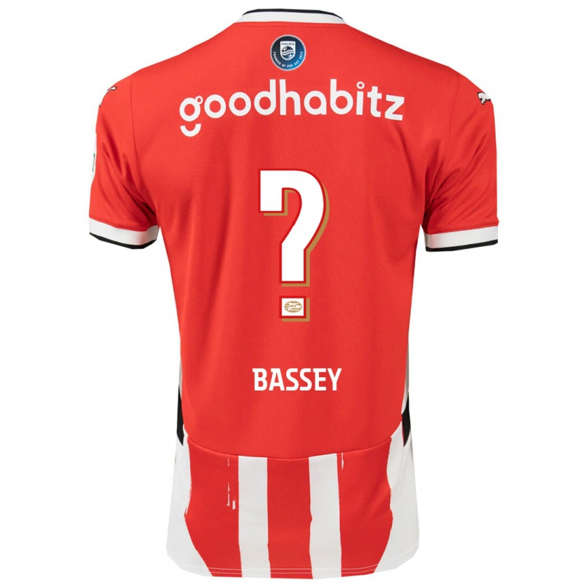 Danxen Homme Maillot Essien Bassey #0 Rouge Blanc Tenues Domicile 2024/25 T-Shirt