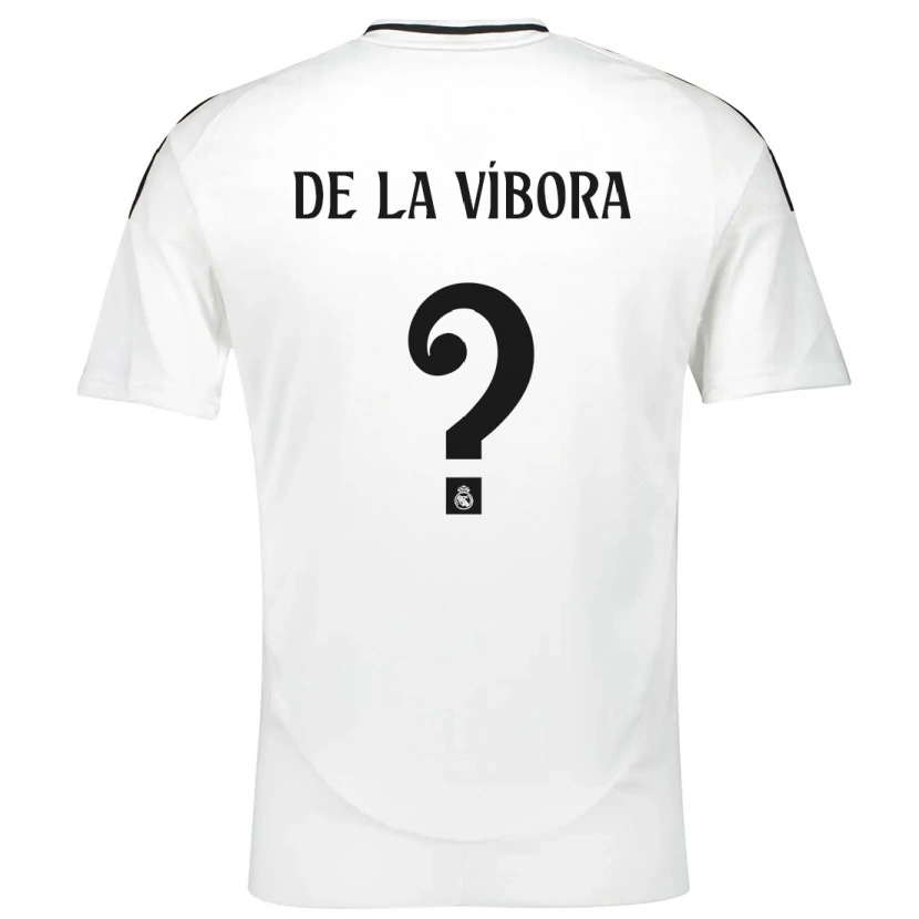 Danxen Homme Maillot David De La Víbora #0 Blanc Tenues Domicile 2024/25 T-Shirt