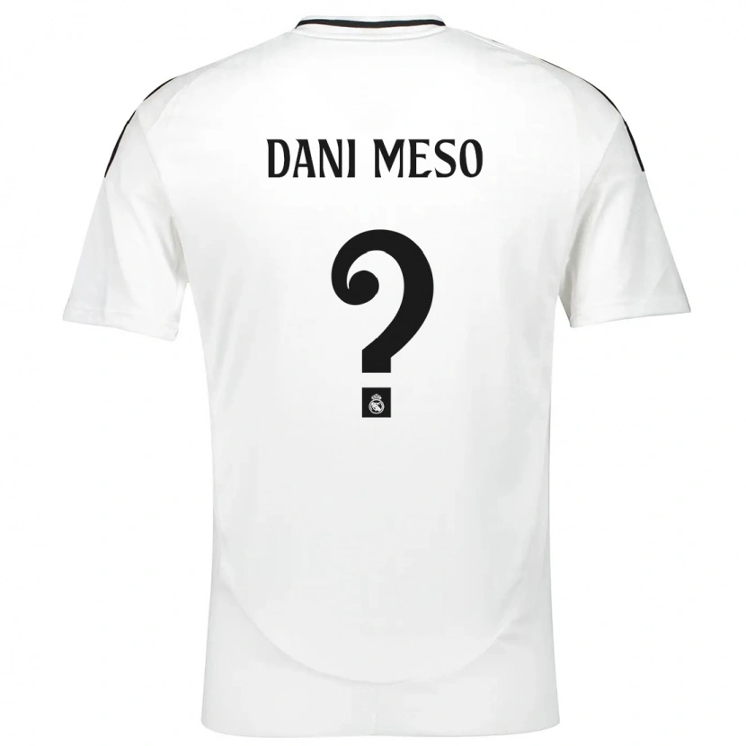 Danxen Homme Maillot Dani Meso #0 Blanc Tenues Domicile 2024/25 T-Shirt