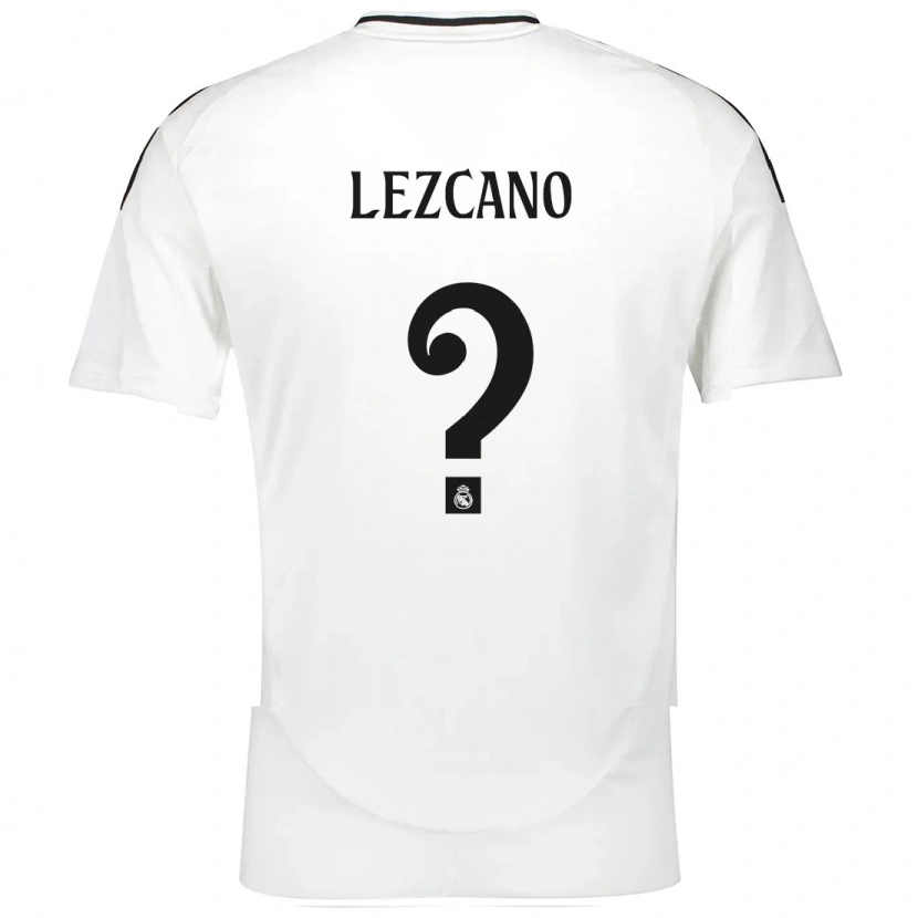 Danxen Homme Maillot Álvaro Lezcano #0 Blanc Tenues Domicile 2024/25 T-Shirt