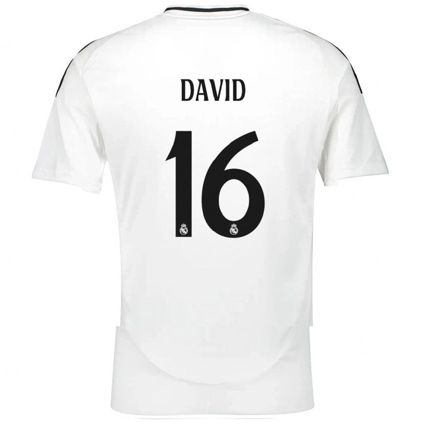 Danxen Homme Maillot Antonio David #16 Blanc Tenues Domicile 2024/25 T-Shirt