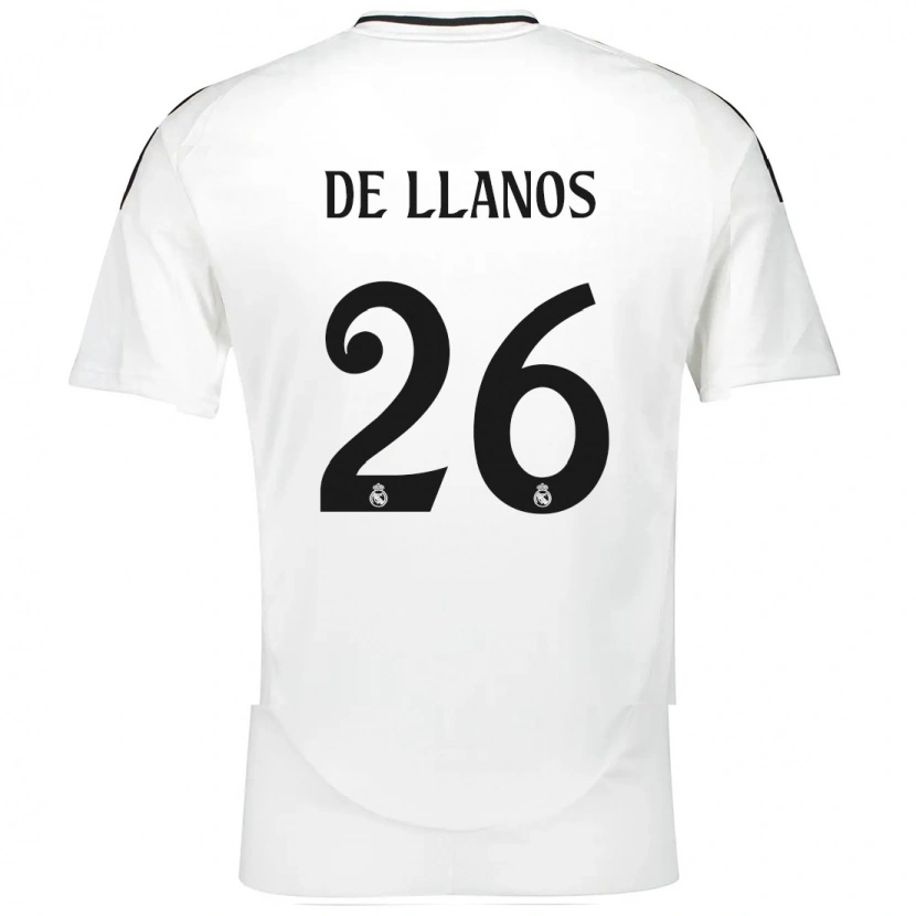 Danxen Homme Maillot Hugo De Llanos #26 Blanc Tenues Domicile 2024/25 T-Shirt