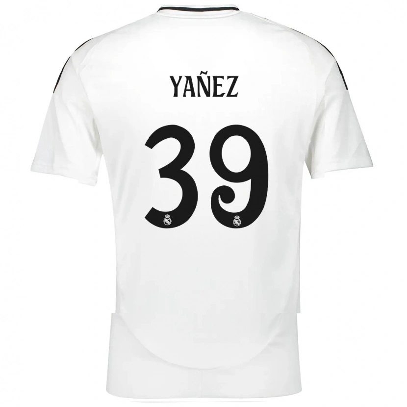 Danxen Homme Maillot Daniel Yañez #39 Blanc Tenues Domicile 2024/25 T-Shirt