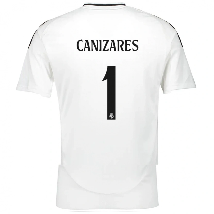 Danxen Homme Maillot Lucas Cañizares #1 Blanc Tenues Domicile 2024/25 T-Shirt