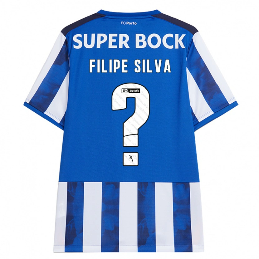 Danxen Homme Maillot Filipe Silva #0 Bleu Blanc Tenues Domicile 2024/25 T-Shirt