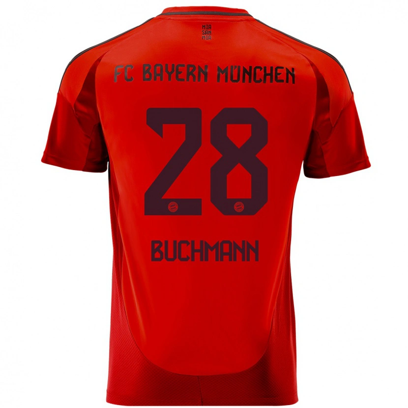 Danxen Homme Maillot Tarek Buchmann #28 Rouge Tenues Domicile 2024/25 T-Shirt