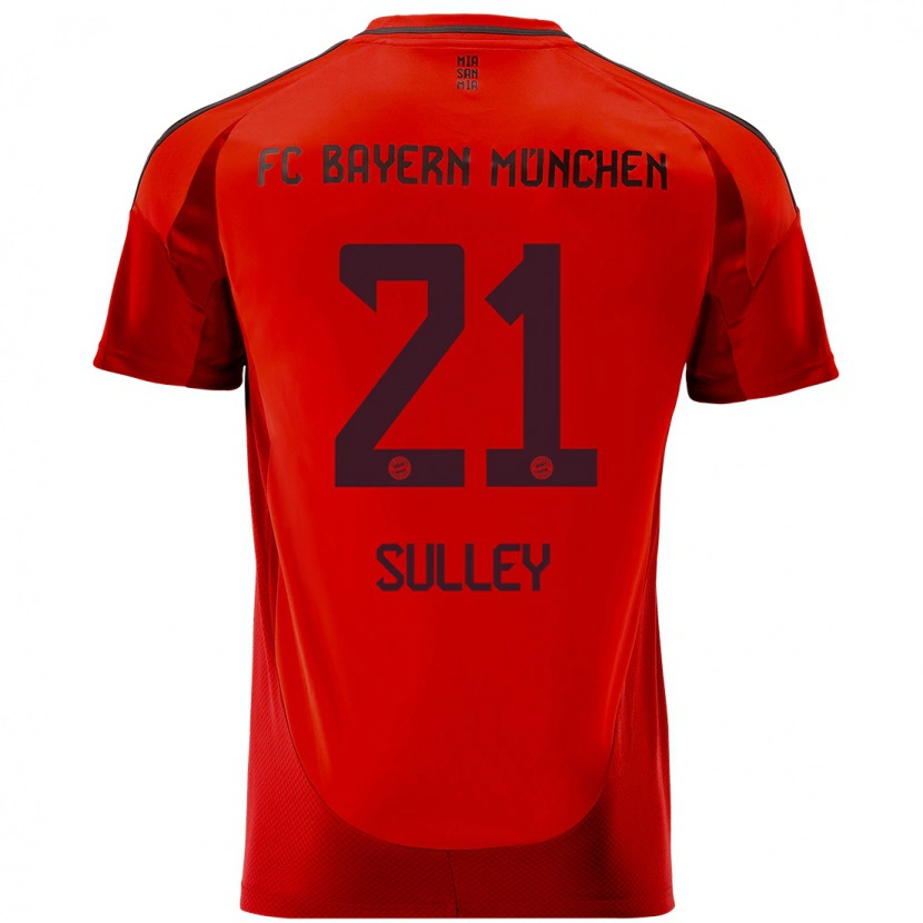 Danxen Homme Maillot Williams Baffour Sulley #21 Rouge Tenues Domicile 2024/25 T-Shirt