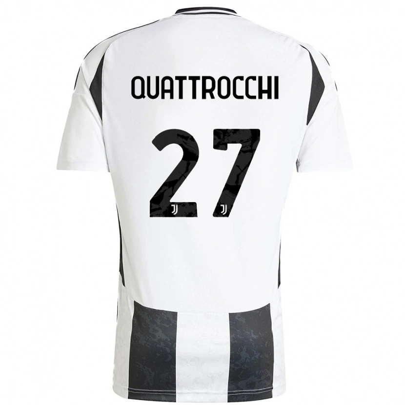 Danxen Homme Maillot Juan Ignacio Quattrocchi #27 Blanc Noir Tenues Domicile 2024/25 T-Shirt