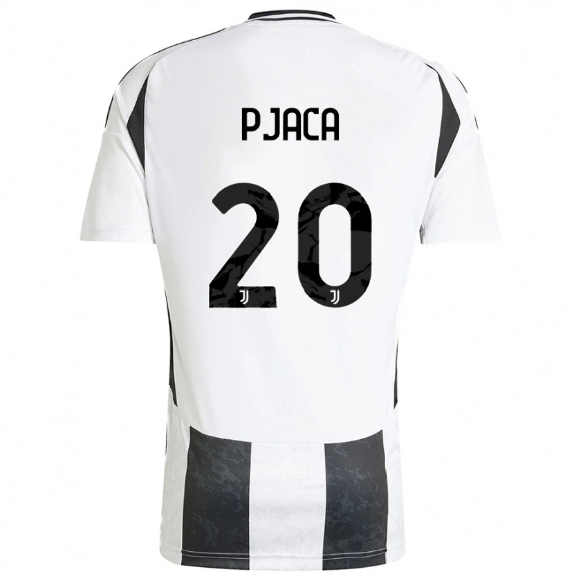 Danxen Homme Maillot Marko Pjaca #20 Blanc Noir Tenues Domicile 2024/25 T-Shirt