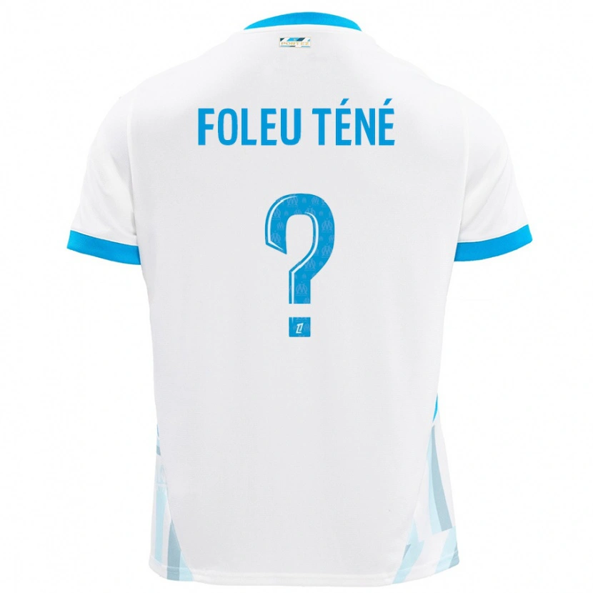 Danxen Homme Maillot Krys Foleu Téné #0 Blanc Bleu Ciel Tenues Domicile 2024/25 T-Shirt