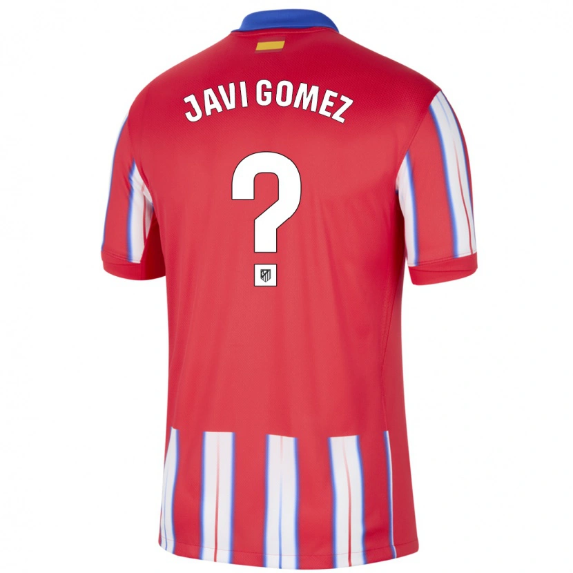 Danxen Homme Maillot Javi Gomez #0 Rouge Blanc Bleu Tenues Domicile 2024/25 T-Shirt